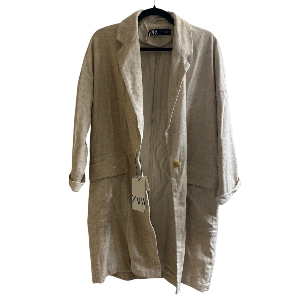 NWT Zara Cream Oversized Jacket